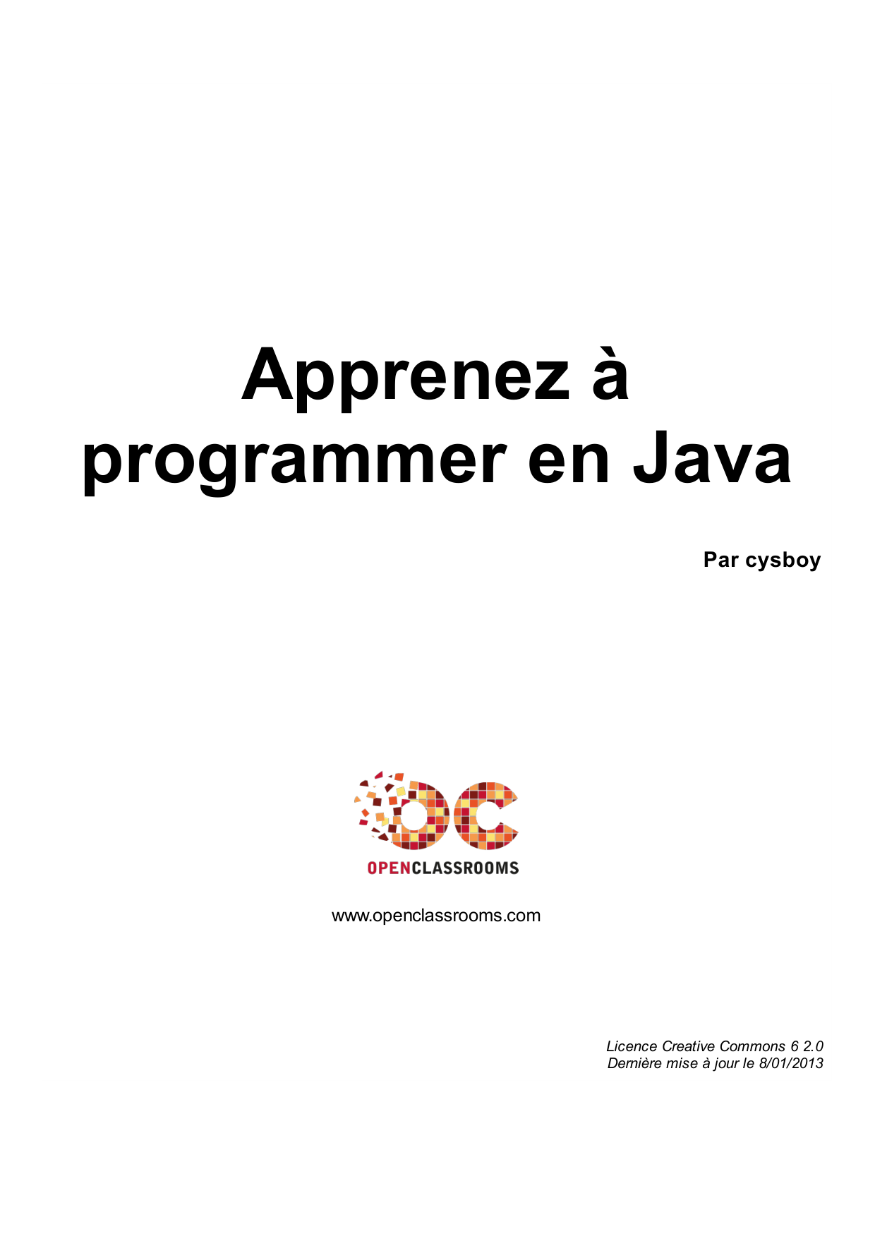 Apprenez à programmer en Java