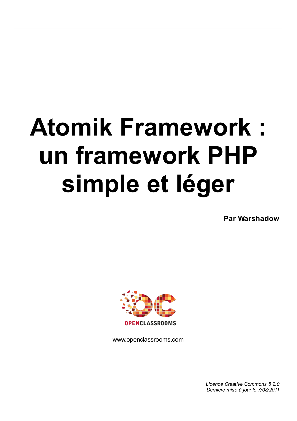 Atomik Framework : un framework PHP simple et léger