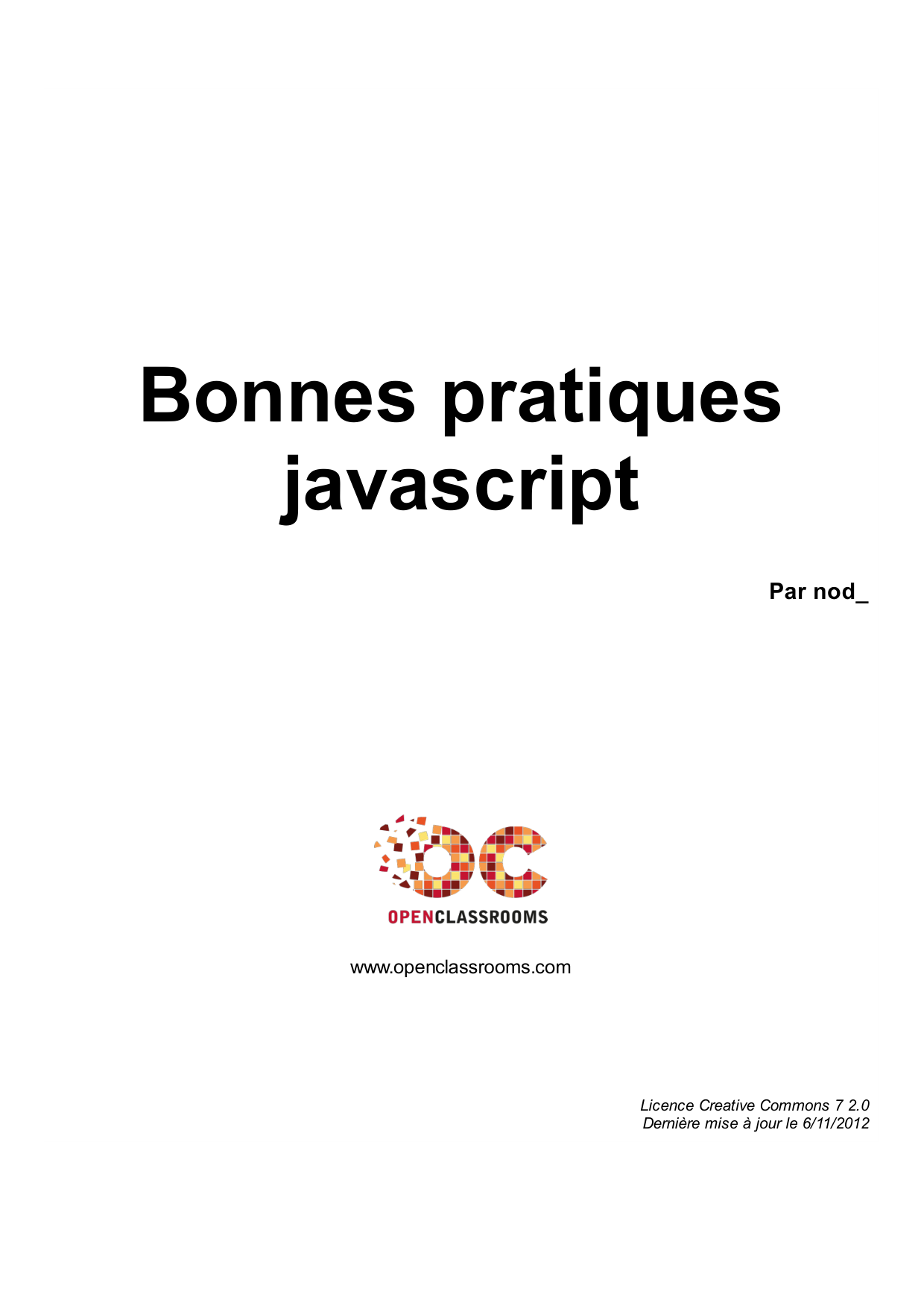 Bonnes pratiques javascript