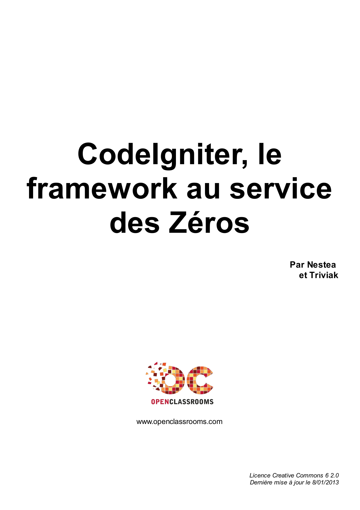 CodeIgniter, le framework au service des Zéros